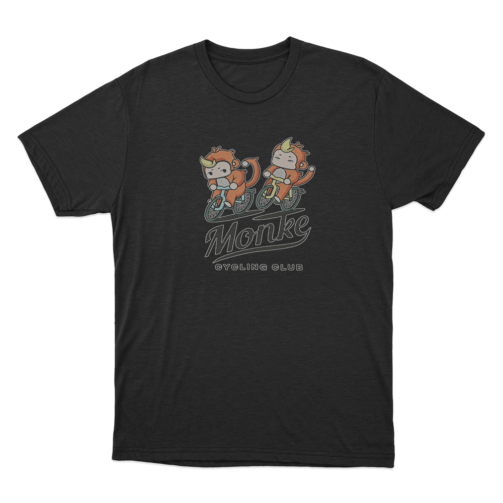 Monke Cycling Club Unisex T Shirt Black Monke Cycling Club Unisex T Shirt Black