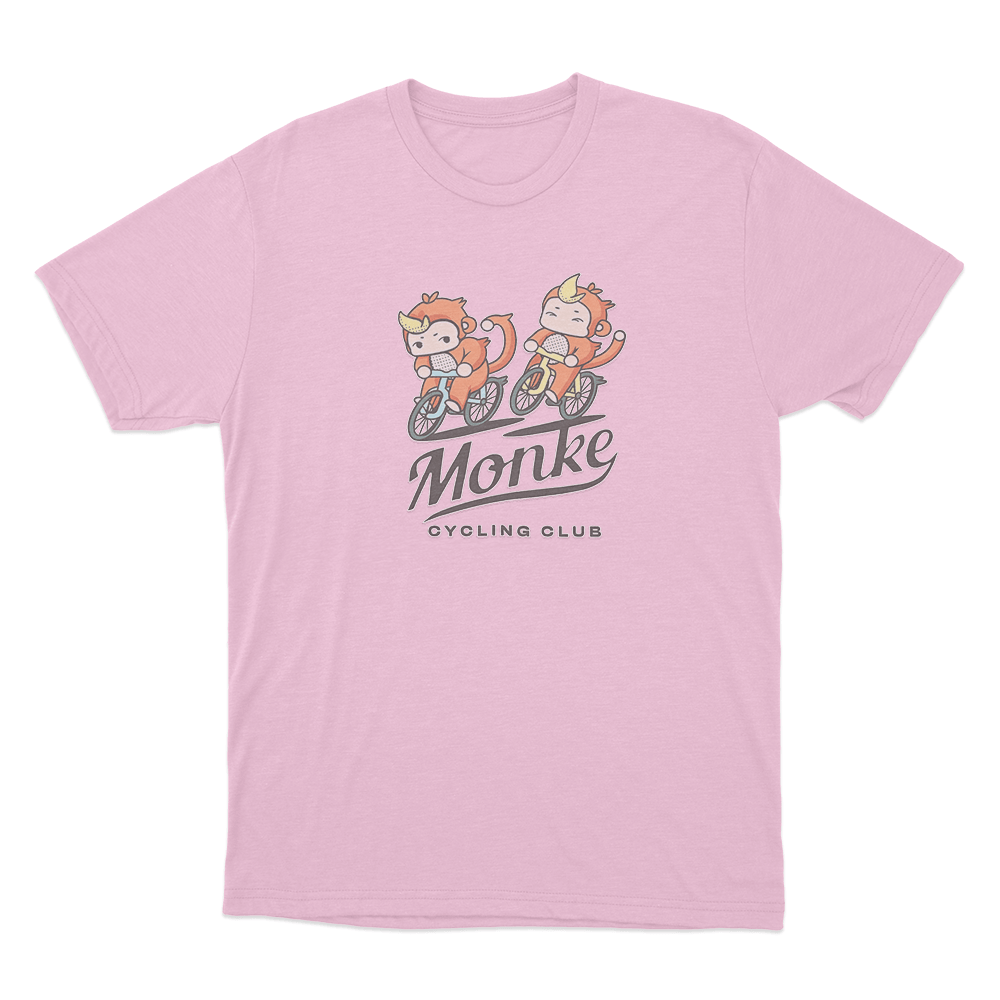 Monke Cycling Club Unisex T Shirt Pink Monke Cycling Club Unisex T Shirt Pink
