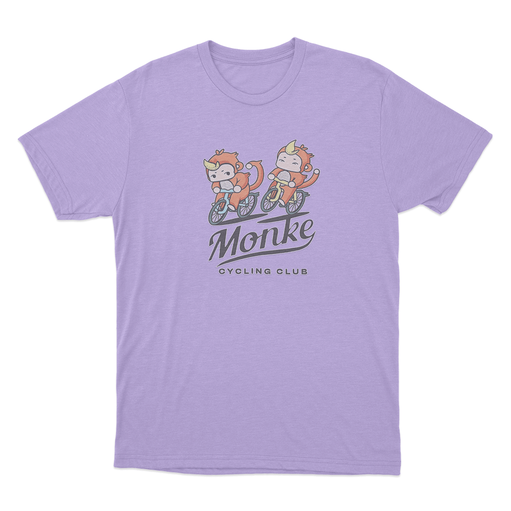 Monke Cycling Club Unisex T Shirt Purple Monke Cycling Club Unisex T Shirt Purple