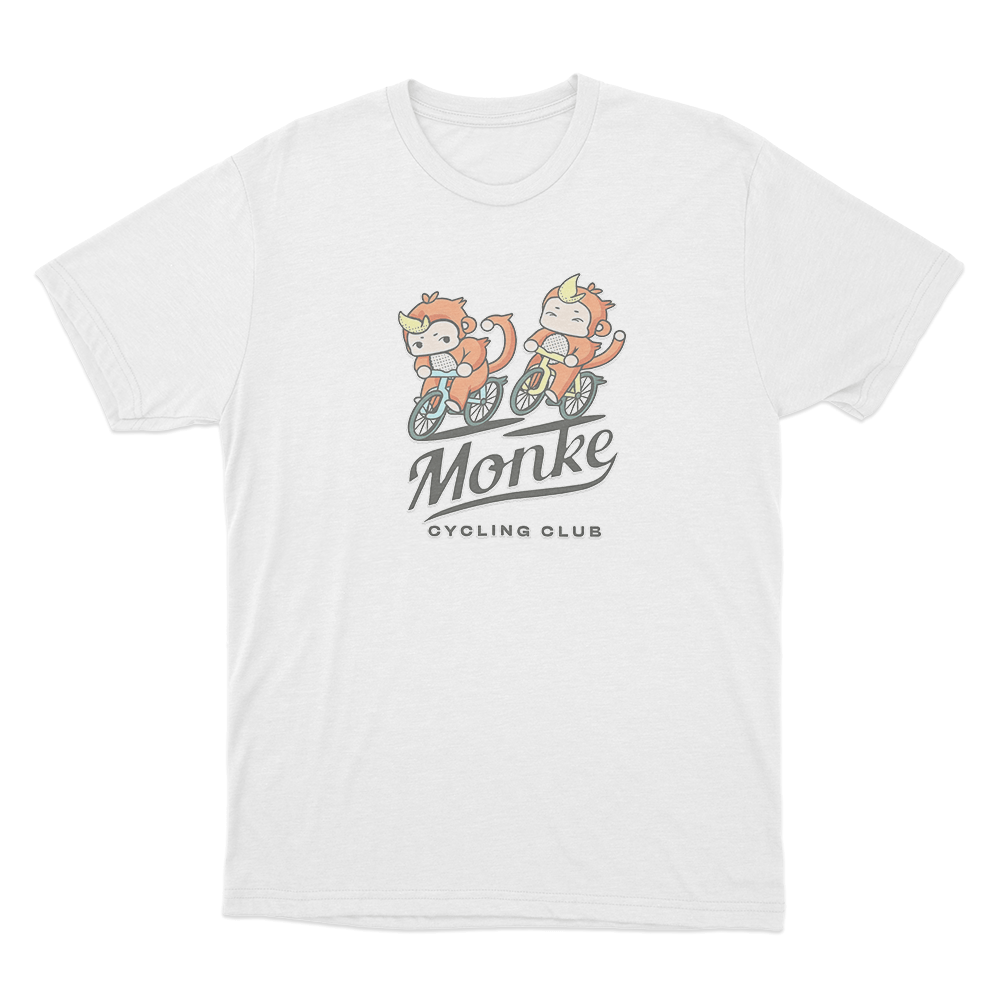 Monke Cycling Club Unisex T Shirt White Monke Cycling Club Unisex T Shirt White