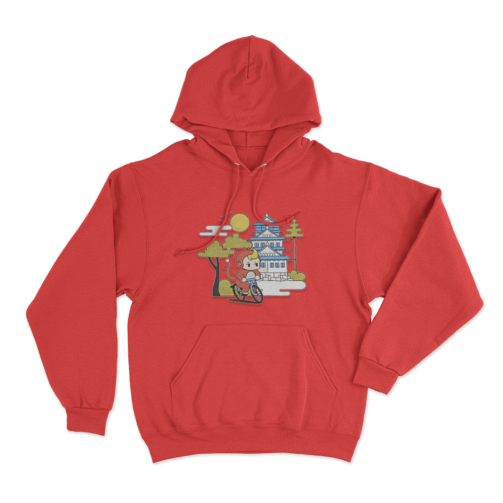 Out For A Ride Unisex Hoodie Red Out For A Ride Unisex Hoodie Red